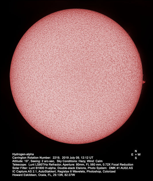 H-alpha Two-image Composite, Double Stack