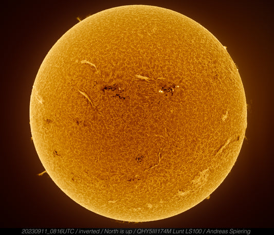 Full disk of sun September 11, 2023