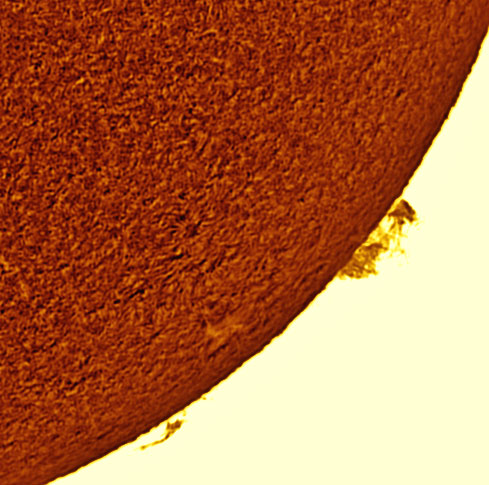 Prominence Close-up, inverted