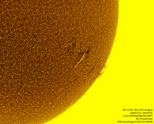 AR 12790/AR12791 H-alpha
