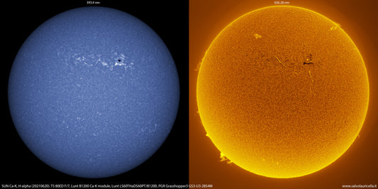 The Sun - Ca-K & H-Alpha comparison