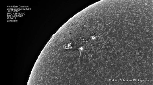 Sunspots 2993 &amp; 2994