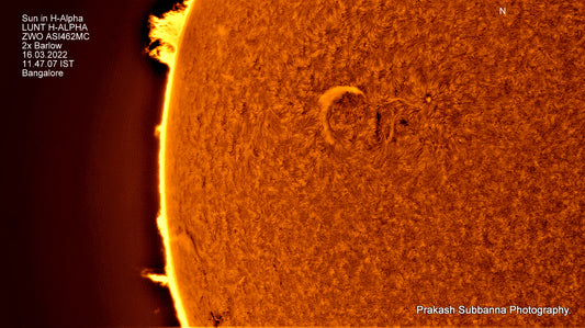 Eastern limb &amp; quick prominence.