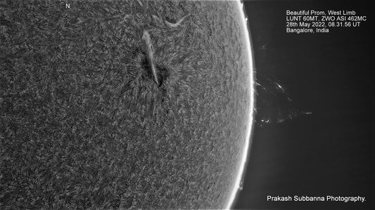 West limb - Eruptive Prom