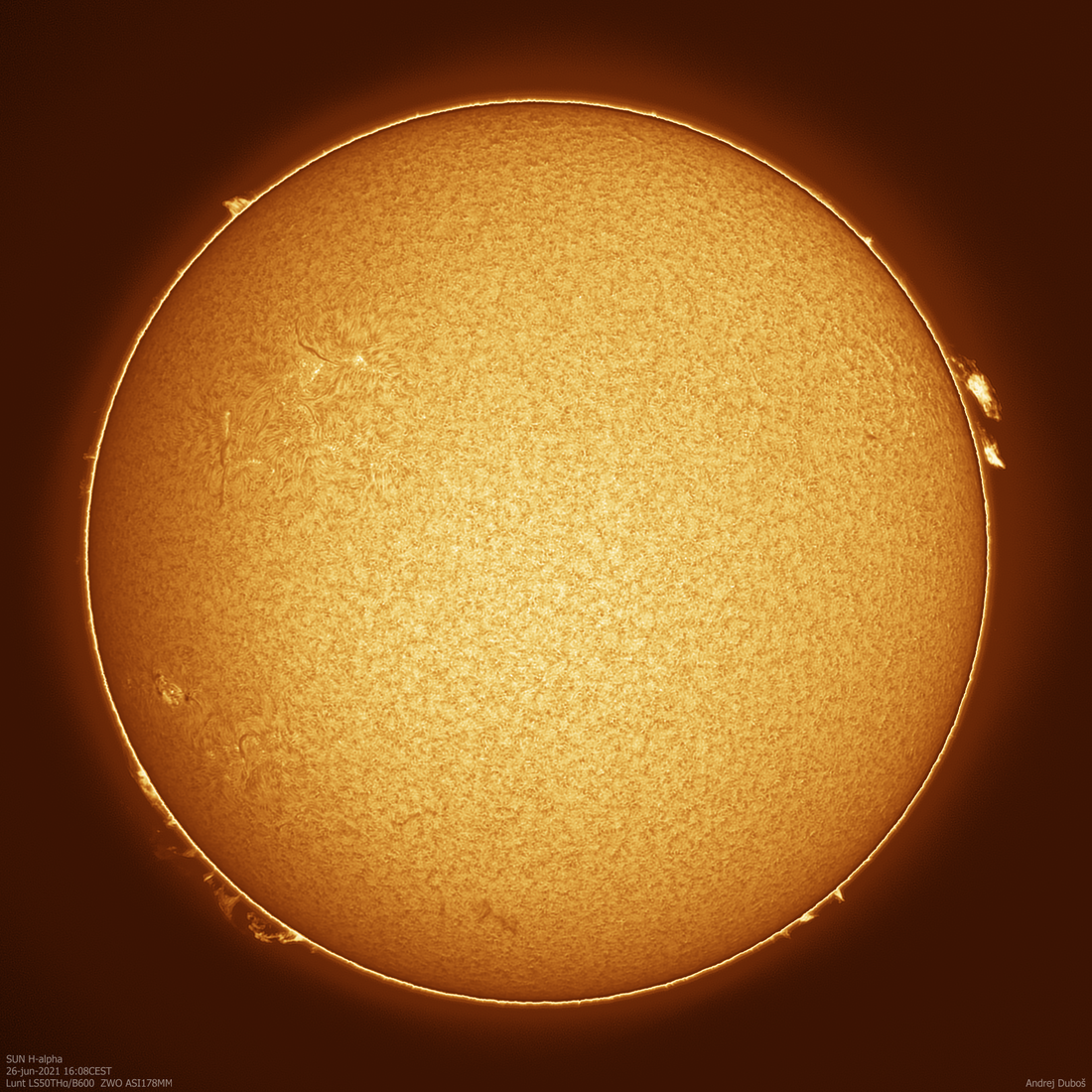 Sun H-alpha 26-jun-2021
