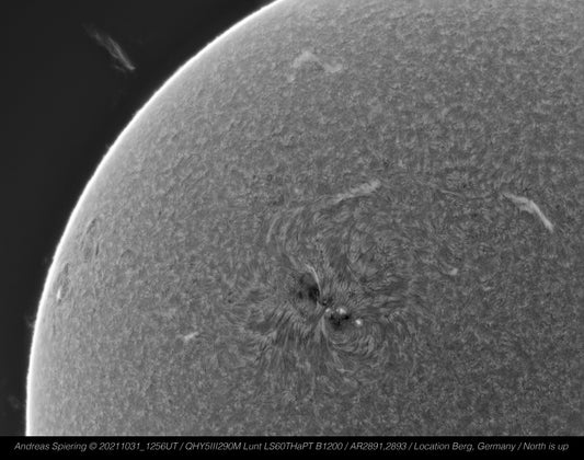 Active Region 2891 and 2893 with Lunt LS60THaPT B1200