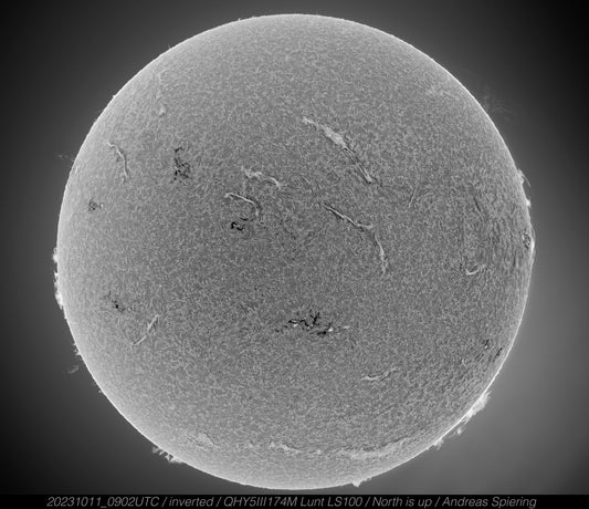 The sun October 11, 2023, inverted