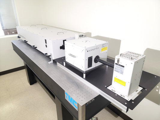 A ScienceTech 1.5M Monochrometer is used to verify the CWL and FWHM of Lunt etalons