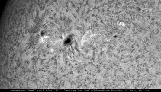 Close up of AR 2975, 76