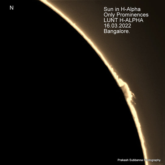 Only Prominences. North West Quadrant