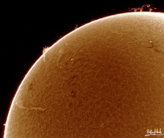 Detail of the Sun's prominences