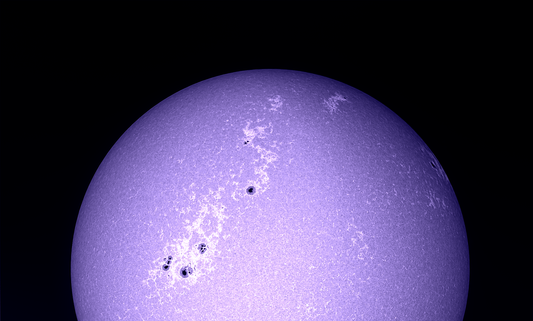 Spectacular sunspots in calcium k light
