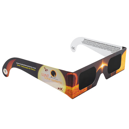 5 Pack Lunt Solar Premium Eclipse Glasses - ISO, CE Certified in the USA- Crisp Solar Image - Premium Optical Viewing Film - NASA Approved