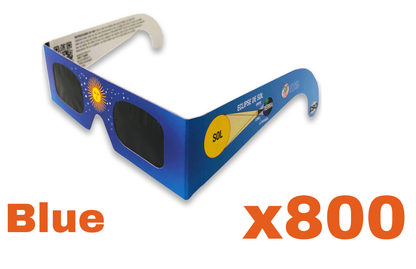 Lunt Spanish Eclipse Glasses - Blue - 800 Pack