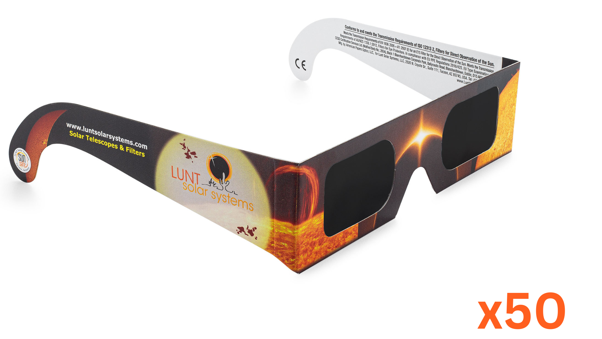 Lunt Adult Eclipse Glasses - 50 Pack - Lunt Solar Systems