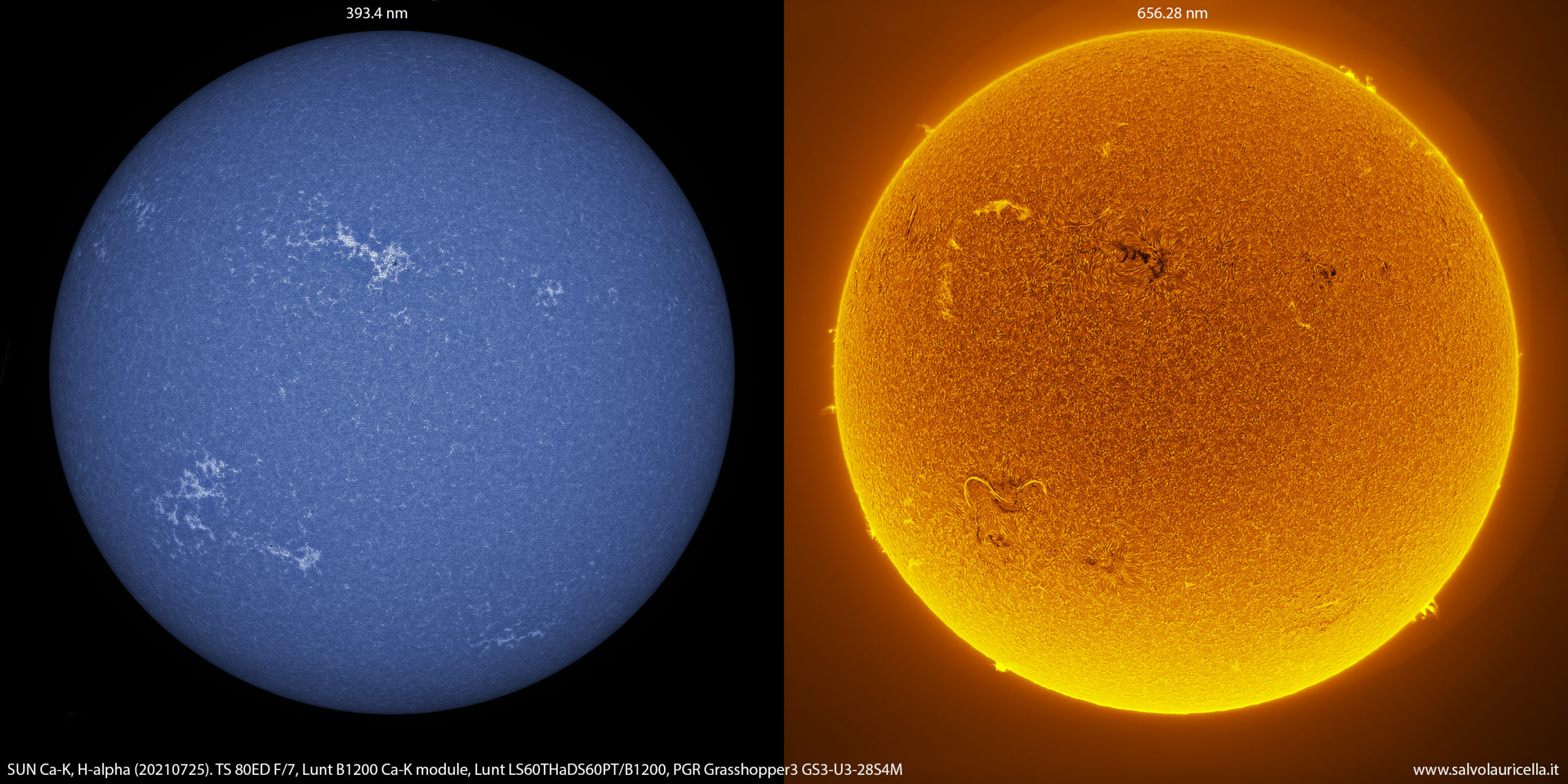 The Sun - Ca-K and H-alpha - Lunt Solar Systems